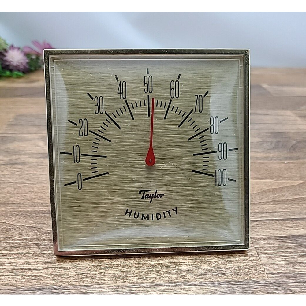 Vintage TAYLOR Humidiguide Desktop Humidity MCM Style 3.5” Works